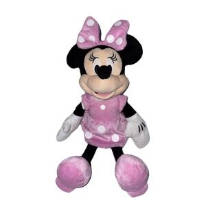 Minnie Mouse Plush Doll Disney Pink Polka Dots 10 inch